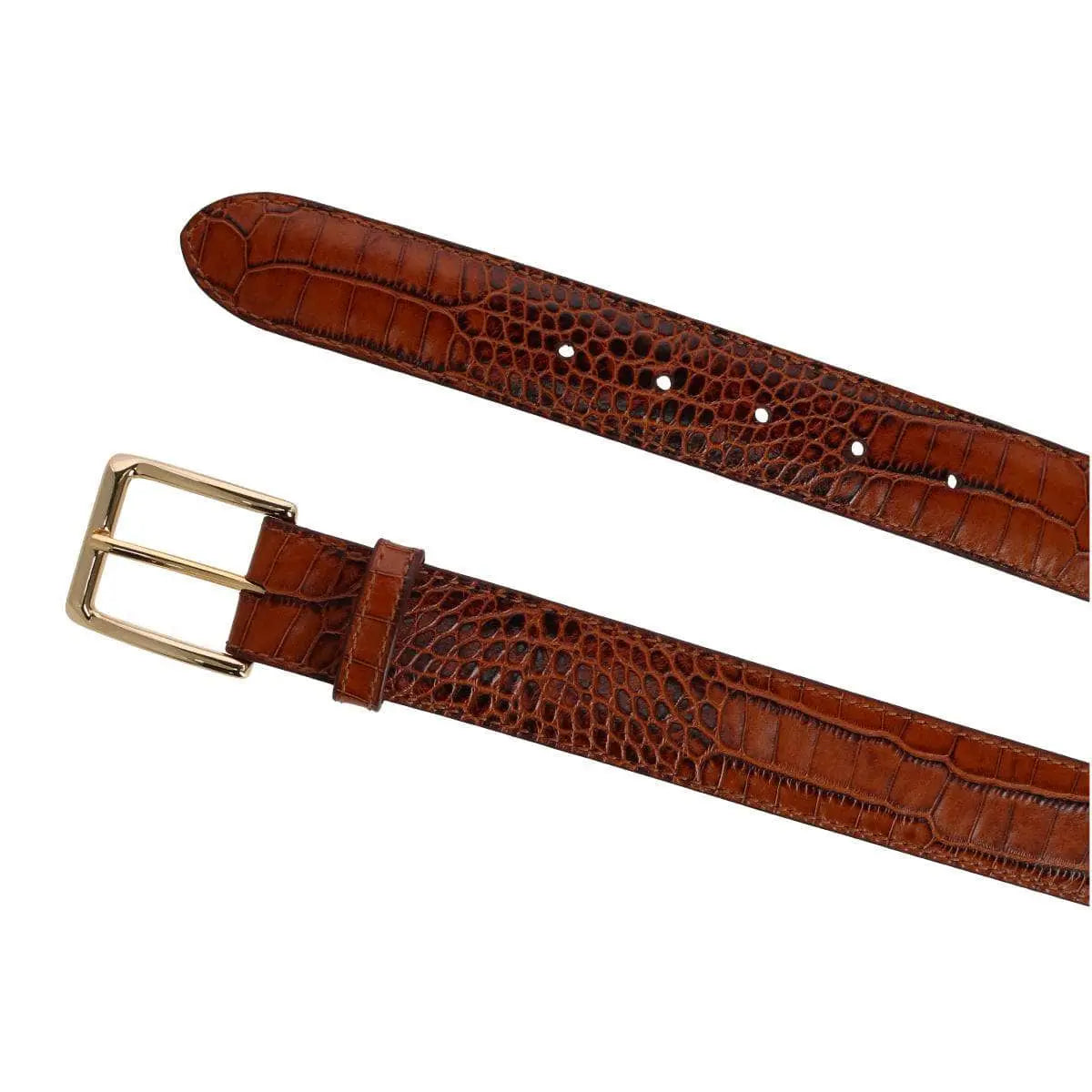 Chance 35mm Mock Mini-African Alligator Embossed Italian Leather Belt Trafalgar Store