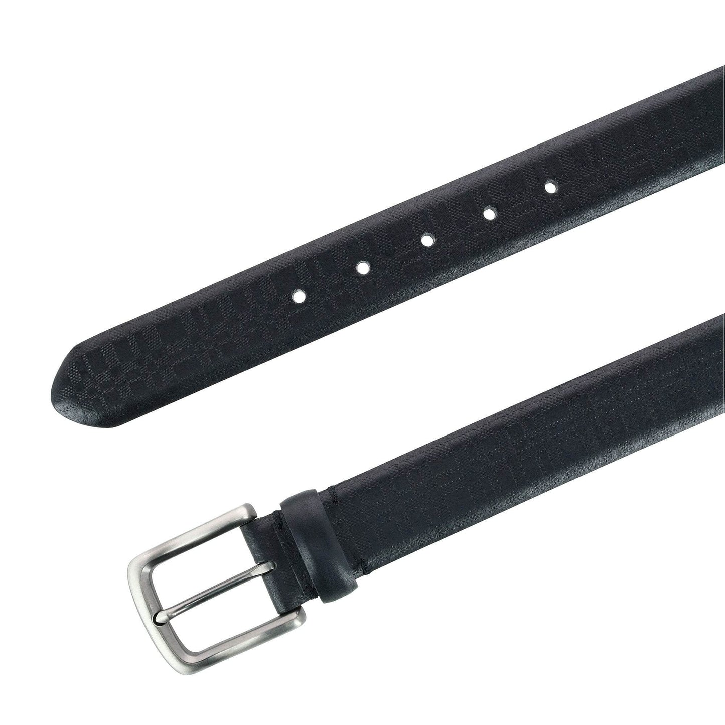 Caelen Plaid Embossed Leather Belt Trafalgar Store