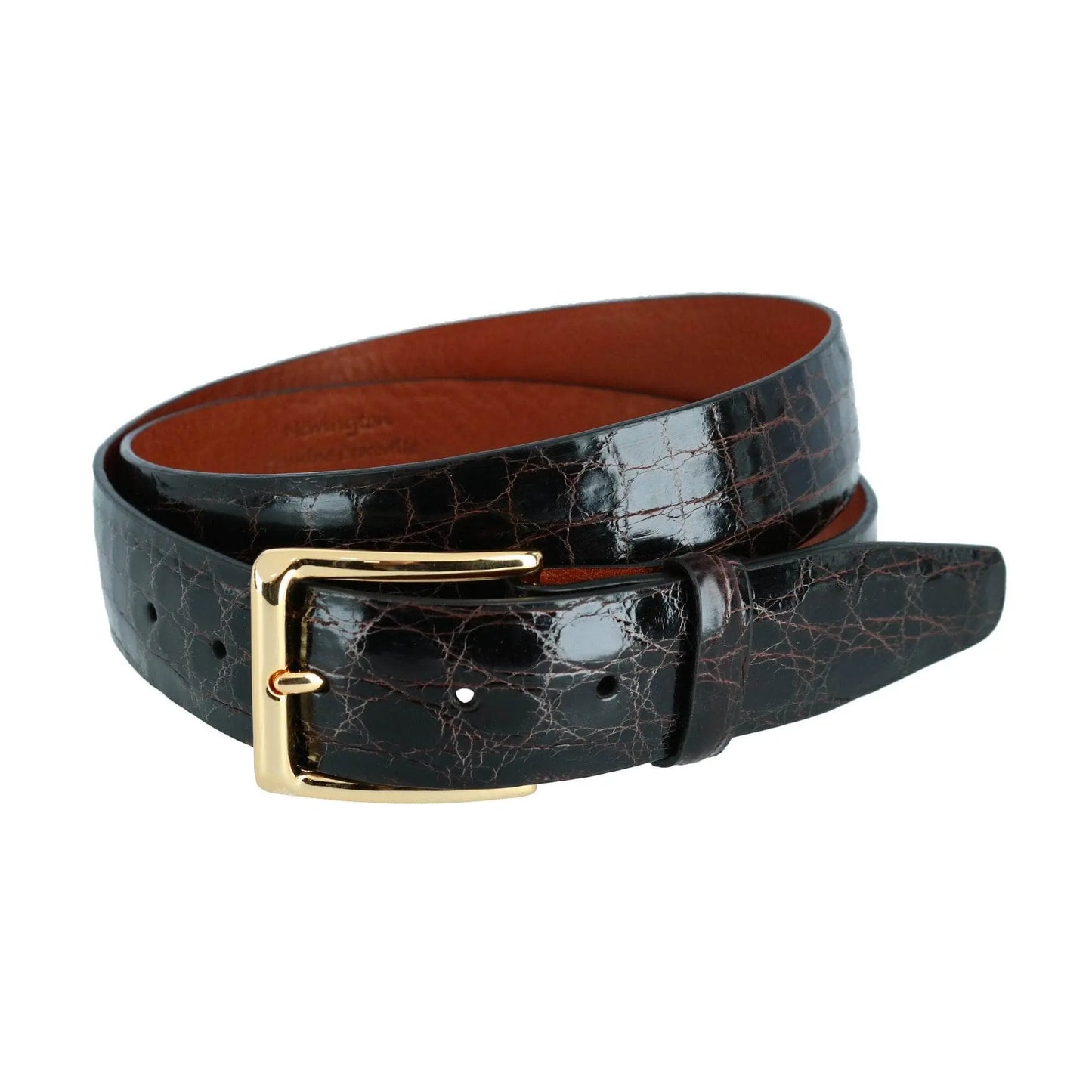 Newington 35mm Genuine Crocodile Belt (Two Buckle Set) Trafalgar Store