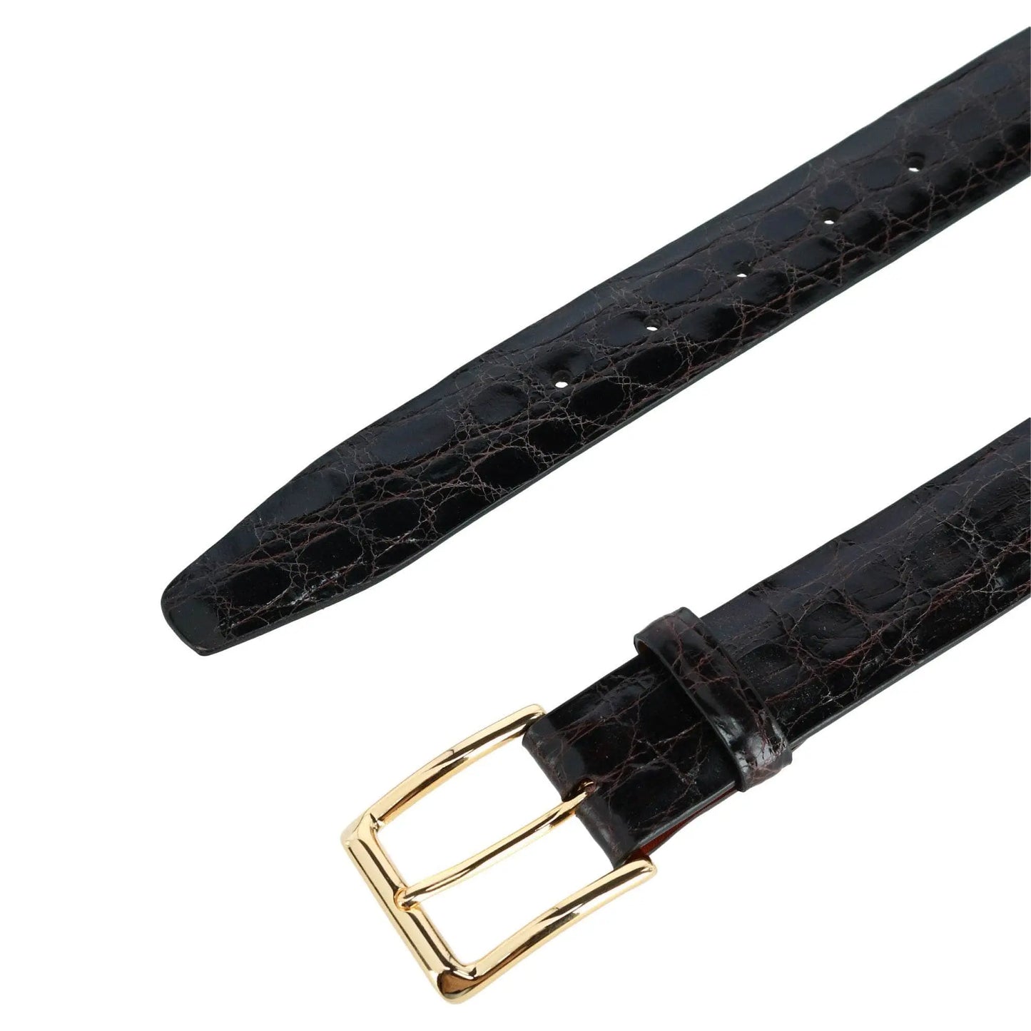 Newington 35mm Genuine Crocodile Belt (Two Buckle Set) Trafalgar Store