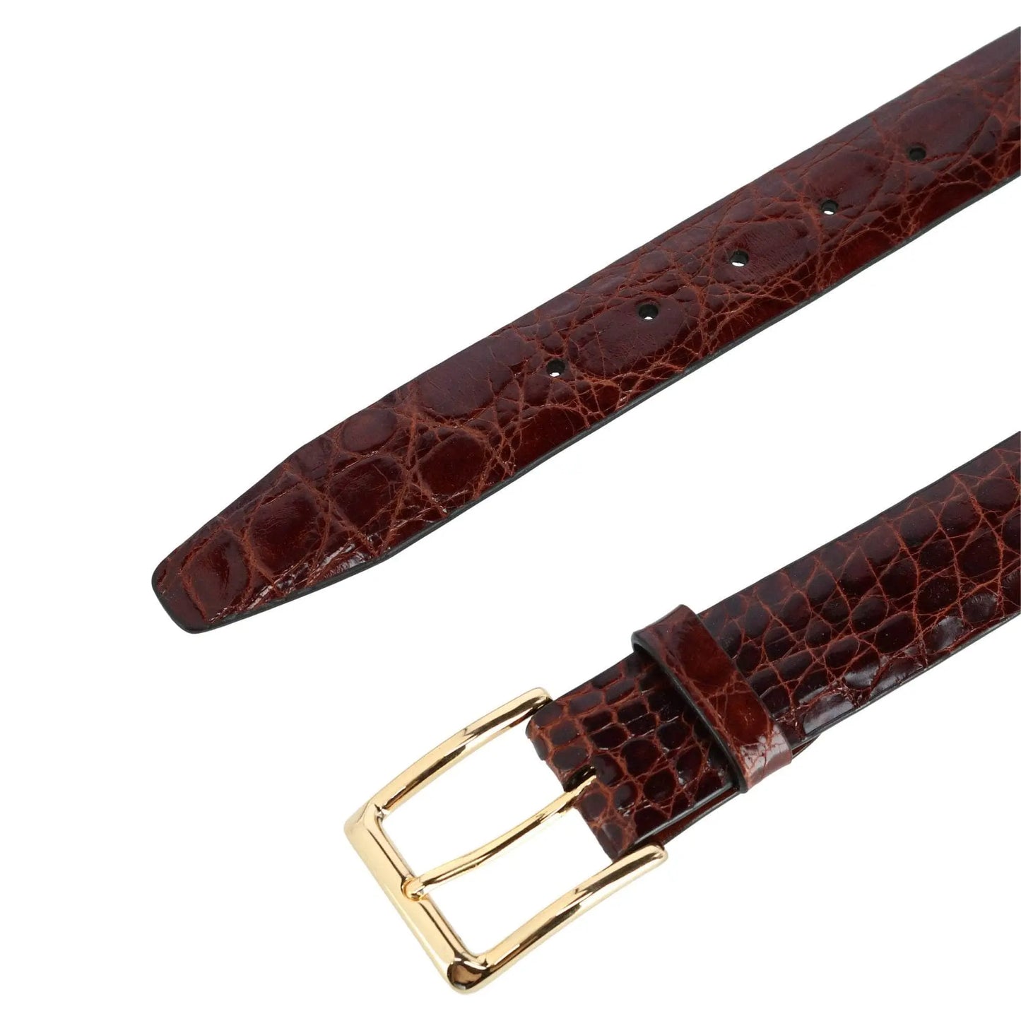Newington 35mm Genuine Crocodile Belt (Two Buckle Set) Trafalgar Store