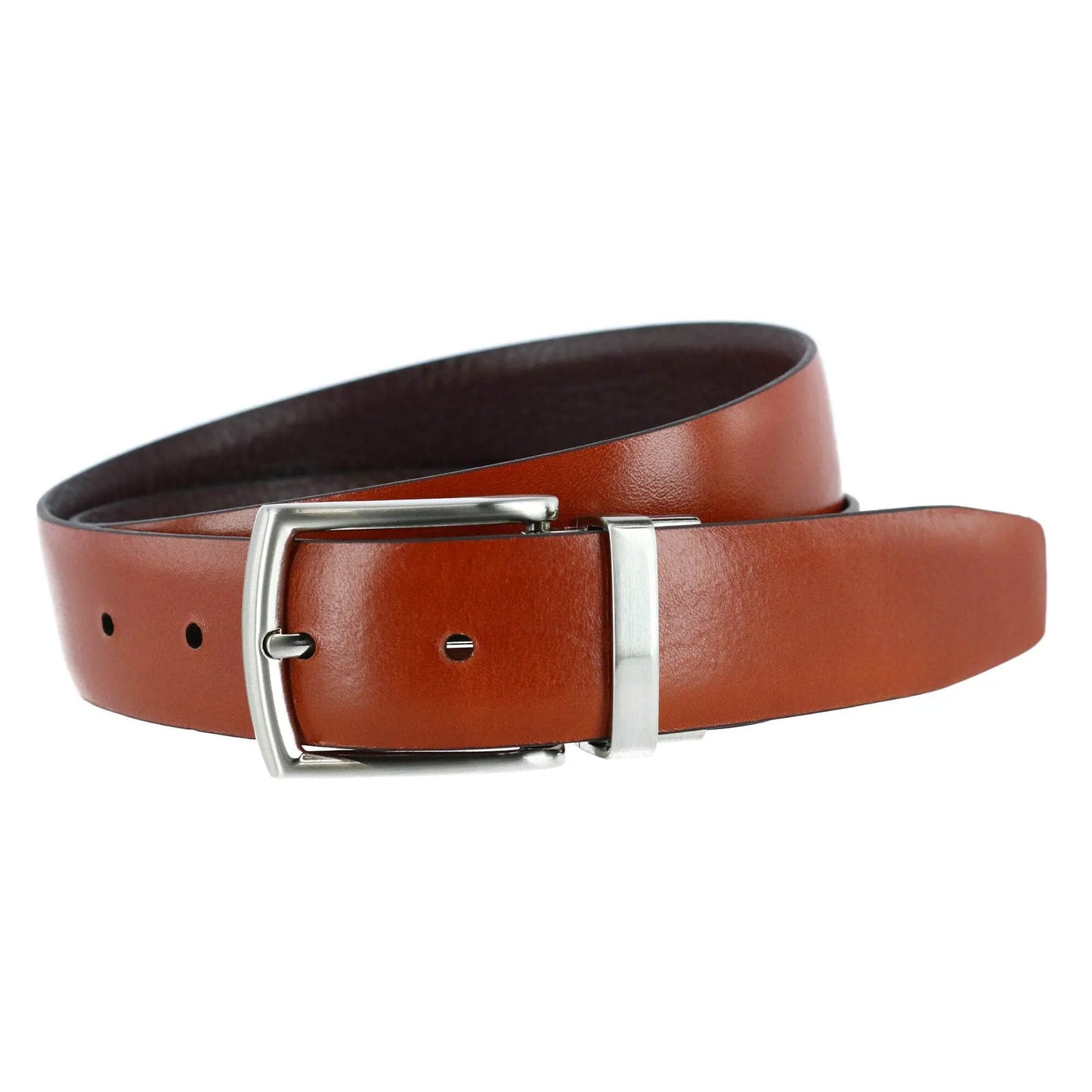 Filippo 35mm Reversible Italian Pebble Leather Belt Trafalgar Store