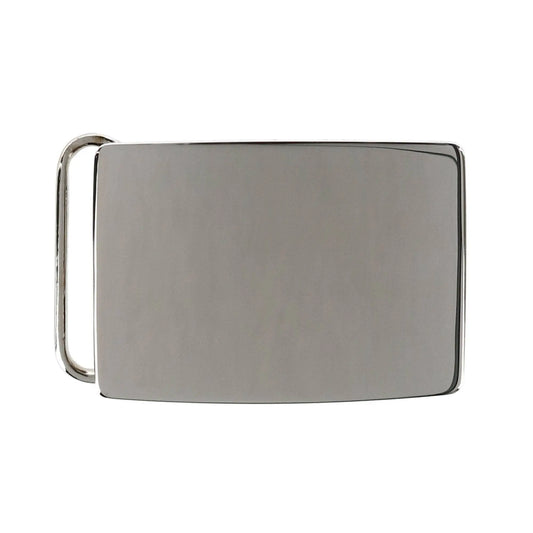 30mm Rhodium Over Solid Sterling Silver Compression Belt Buckle Trafalgar Store
