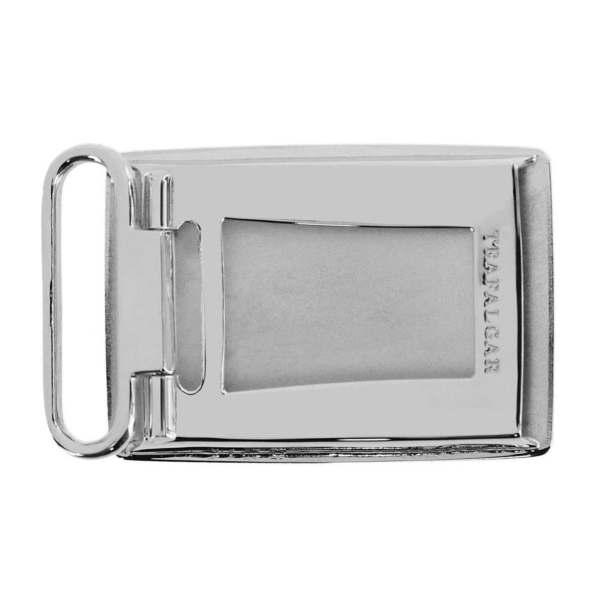 30mm Sterling Silver Engine Turned with Large Loop Compression Belt Buckle Trafalgar Store