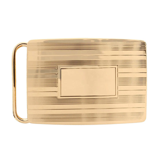 30mm Gold Plated Compression Belt Buckle Trafalgar Store