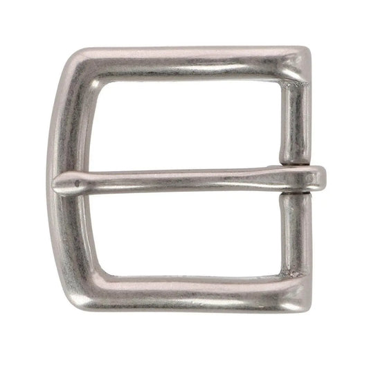 32mm Soft Edged Solid Brass Brushed Nickel Single Prong Buckle Trafalgar Store
