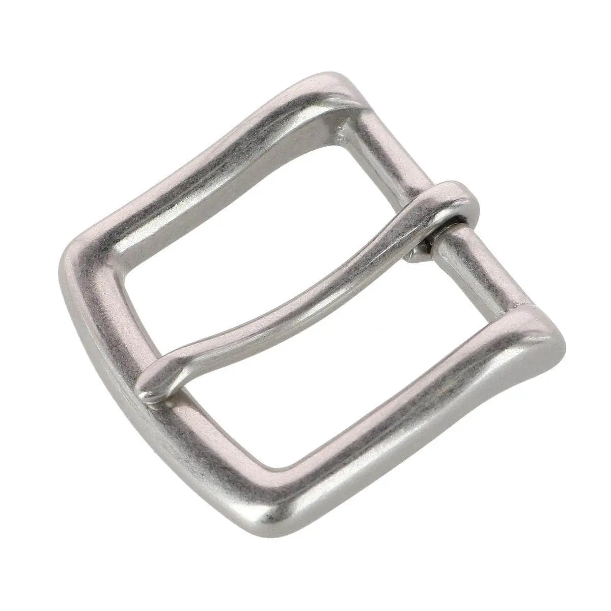 32mm Soft Edged Solid Brass Brushed Nickel Single Prong Buckle Trafalgar Store