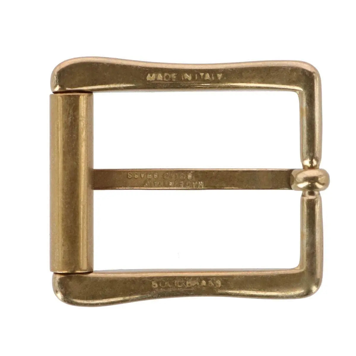 35mm Italian Brass Antique Gold Roller Buckle Trafalgar Store