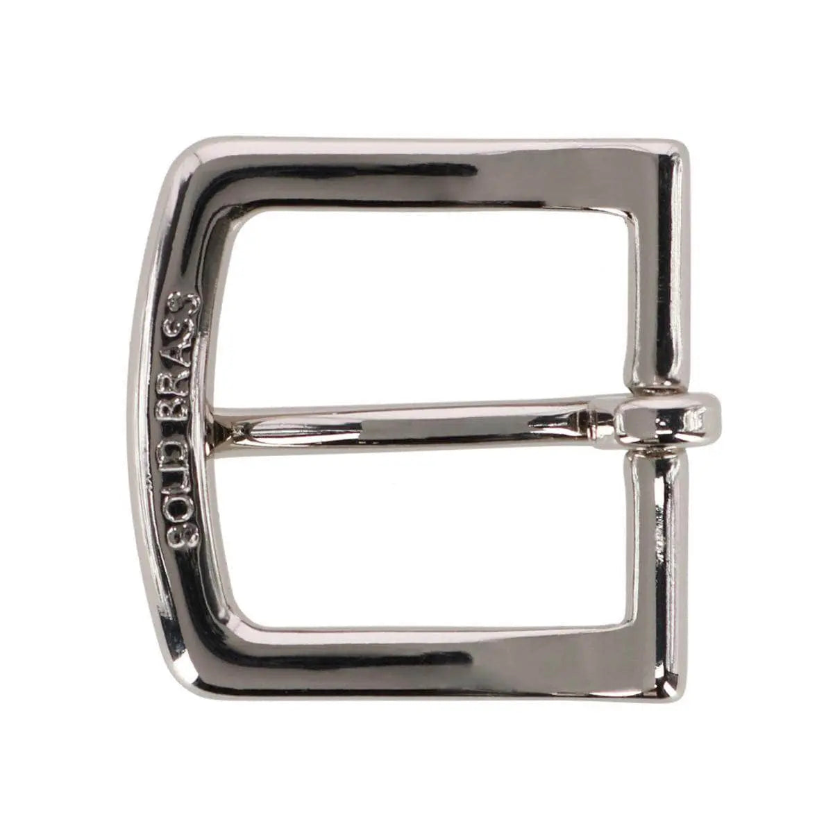 32mm Solid Brass Polished Silver Single Prong Buckle Trafalgar Store