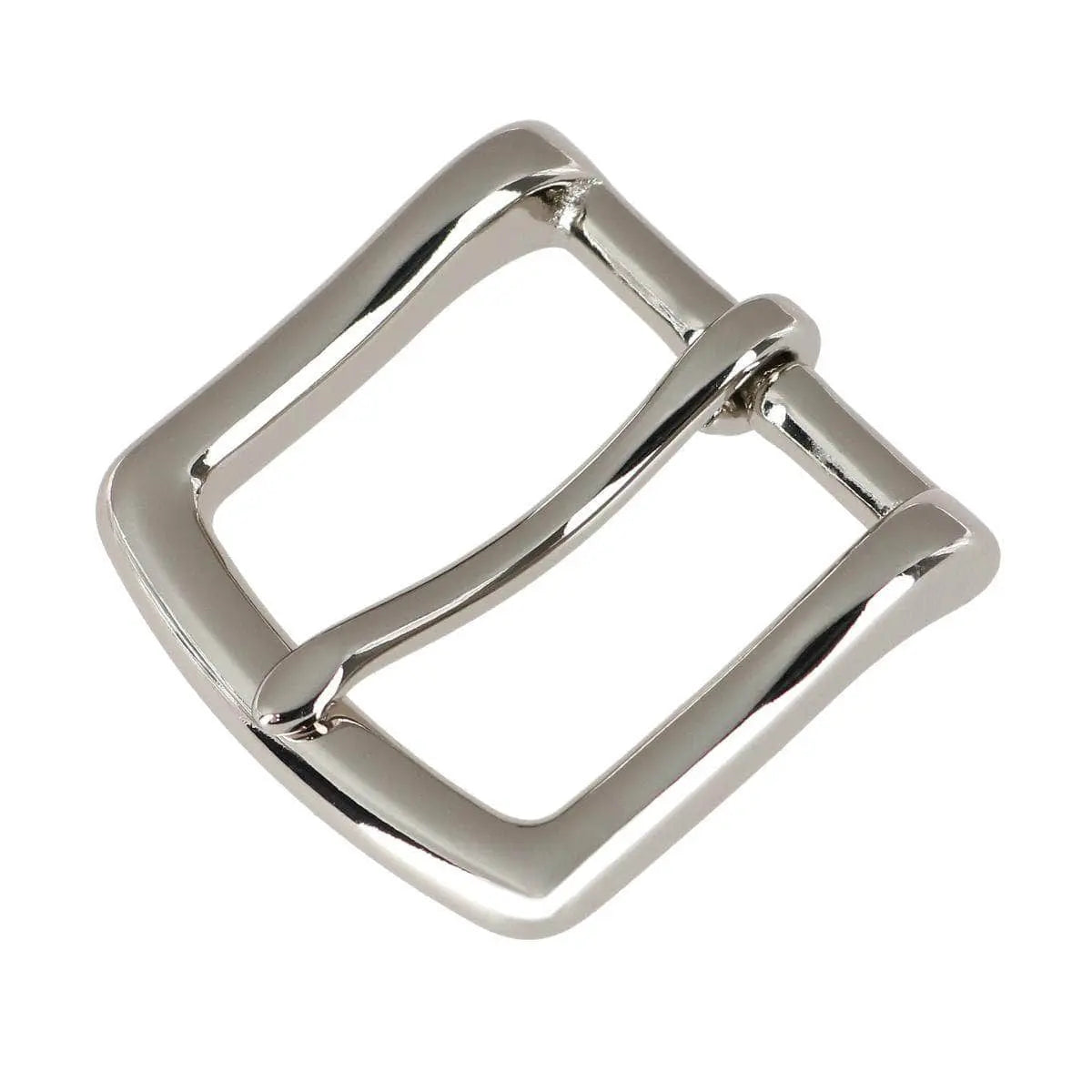 32mm Solid Brass Polished Silver Single Prong Buckle Trafalgar Store