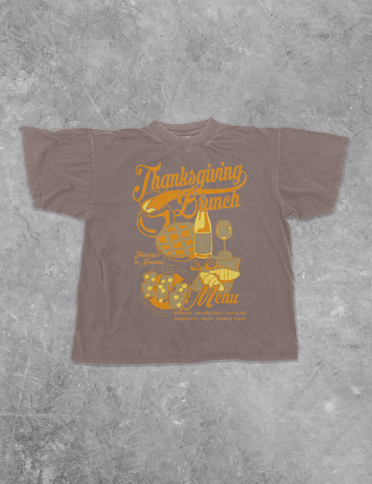 Underground Original Design: Thanksgiving Brunch, Fall Boxy Cotton T-Shirt