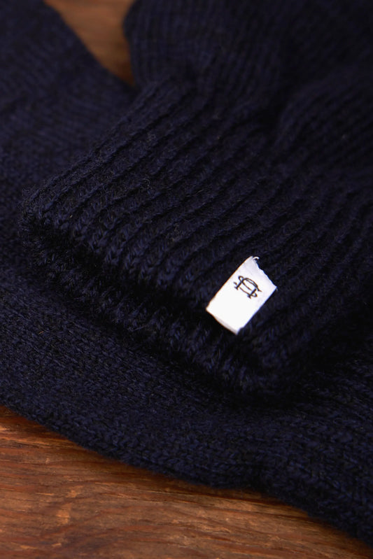 Navy Melange Ragg Wool Full Glove UPSTATE STOCK