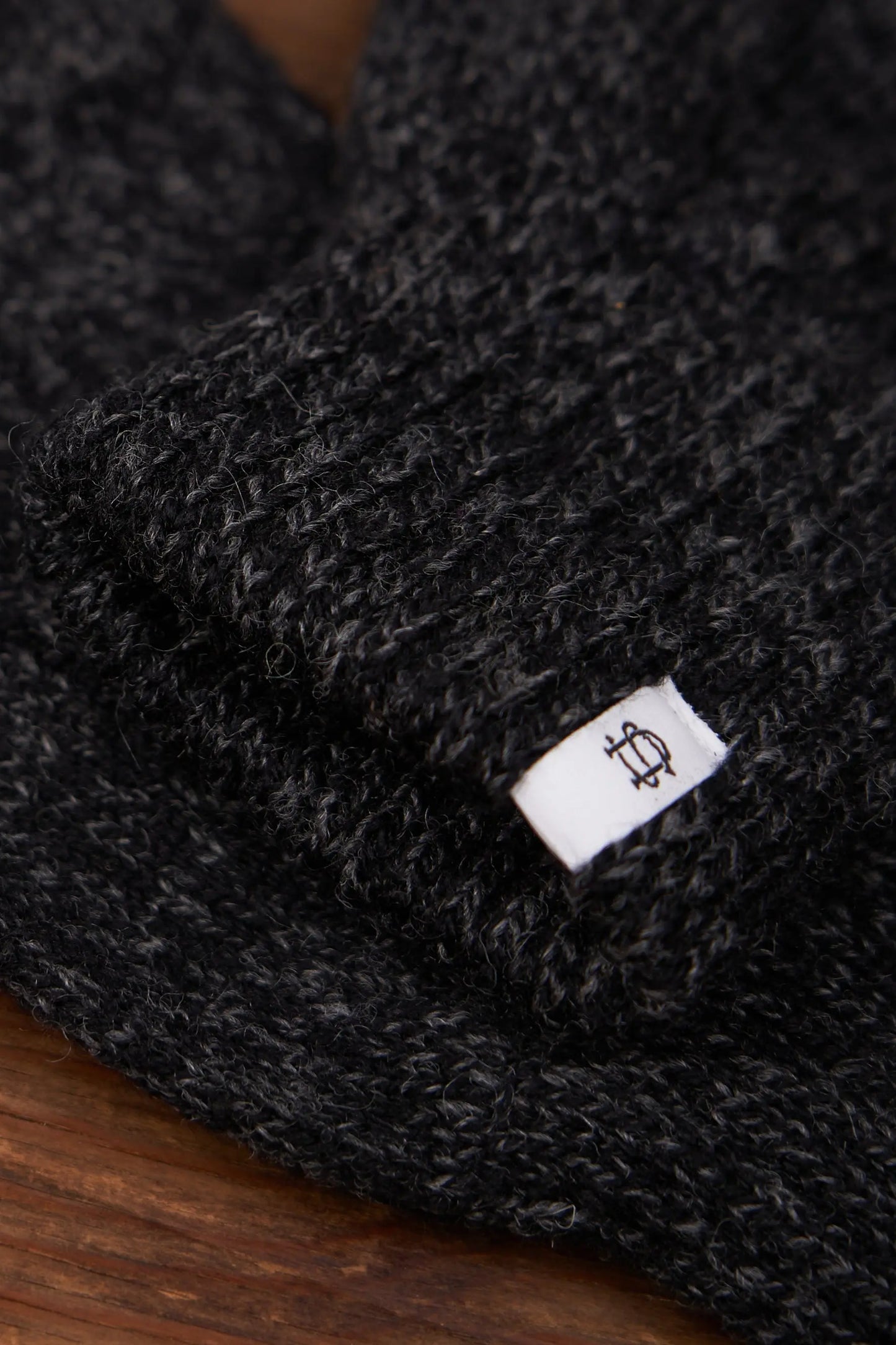 Black Melange Ragg Wool Full Glove UPSTATE STOCK