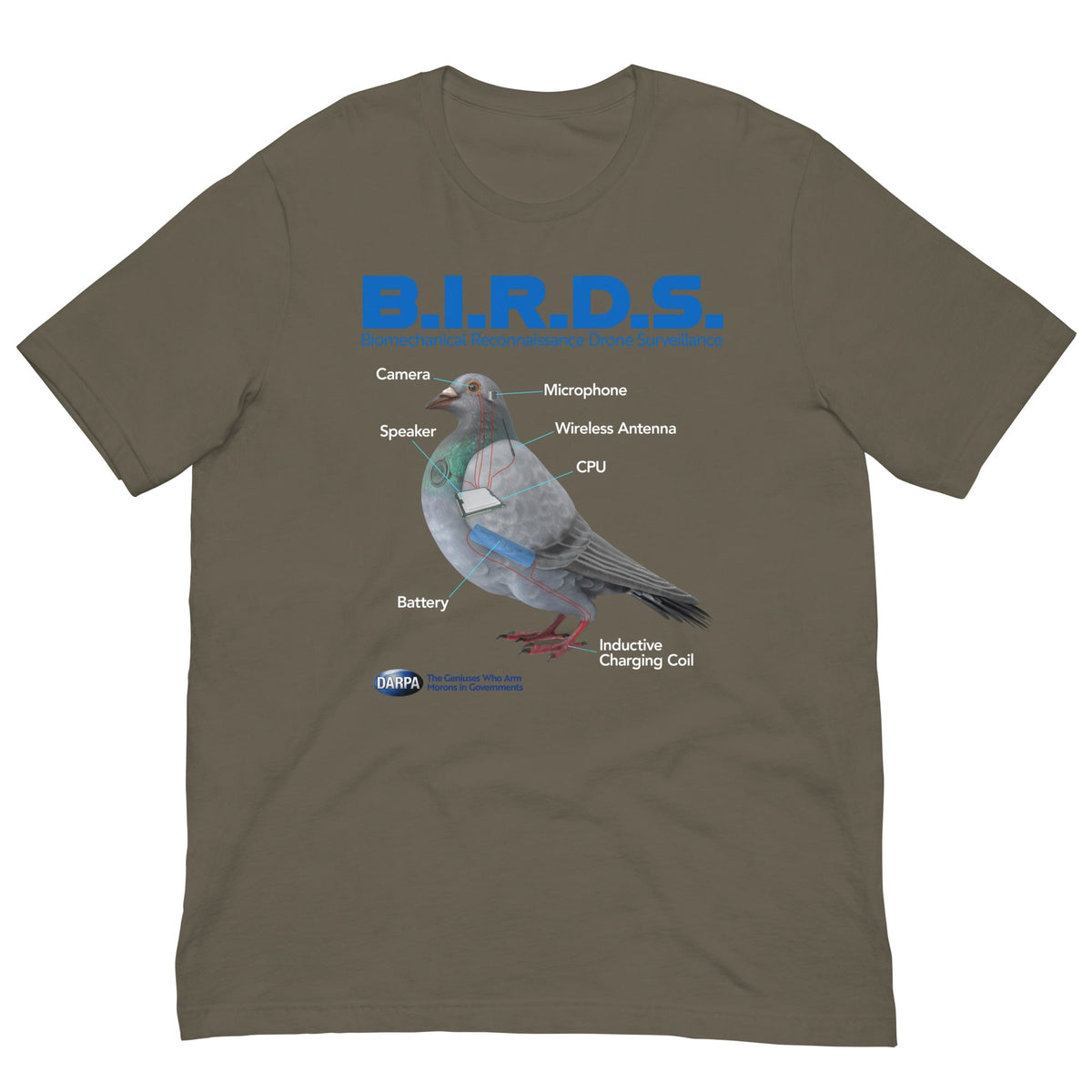 B.I.R.D.S. Biomechanical Reconnaissance Drone Surveillance T-Shirt