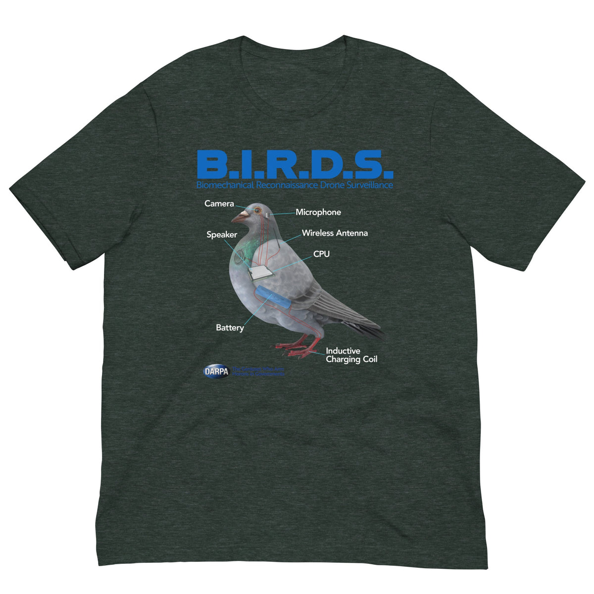 B.I.R.D.S. Biomechanical Reconnaissance Drone Surveillance T-Shirt