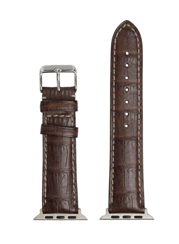Brown Genuine Matte Caiman Crocodile | h2012