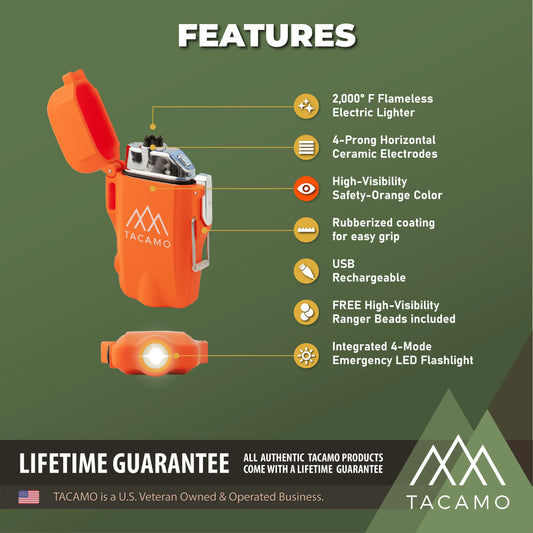 TACAMO H2 Rechargeable Electric Arc Lighter TITAN Survival