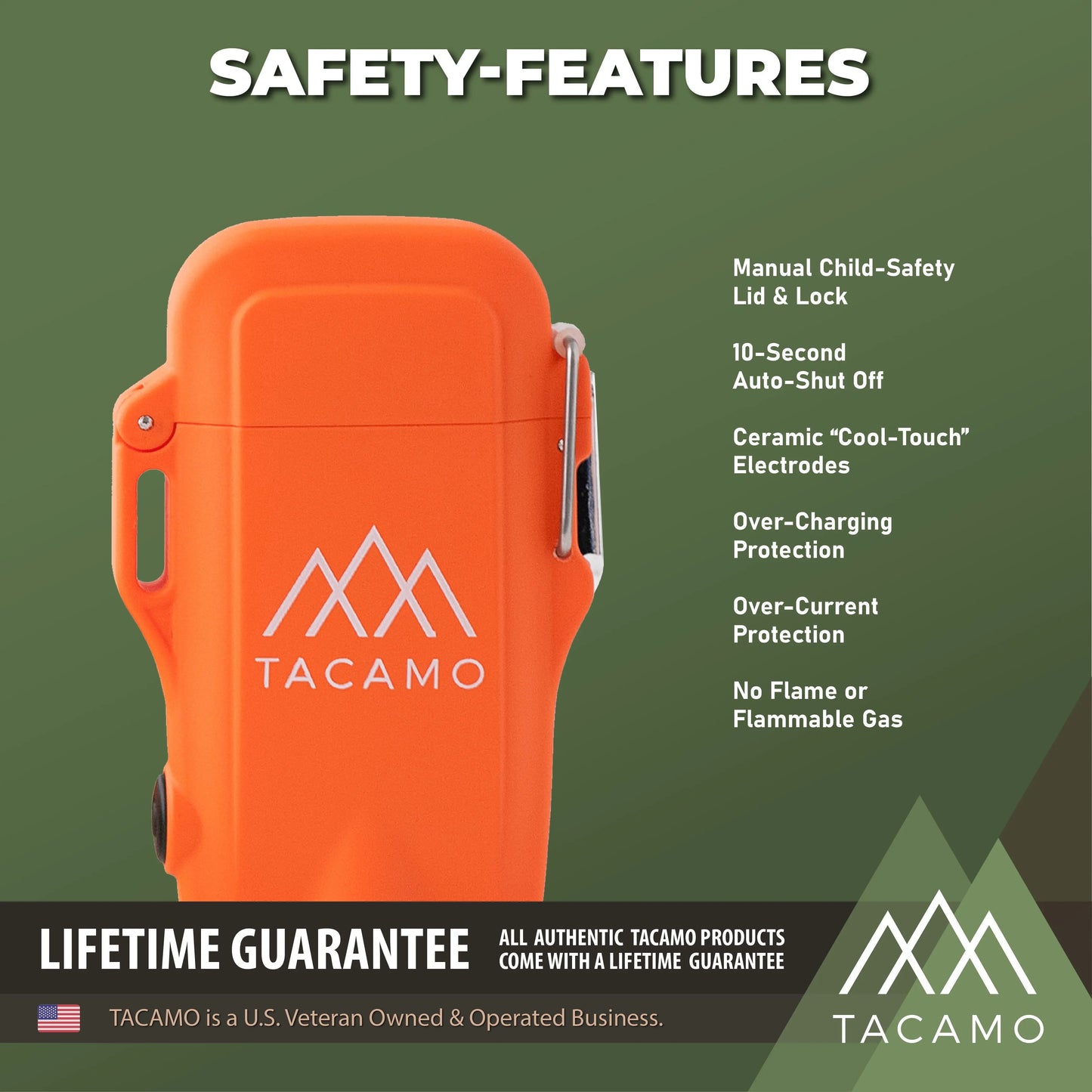 TACAMO H2 Rechargeable Electric Arc Lighter TITAN Survival