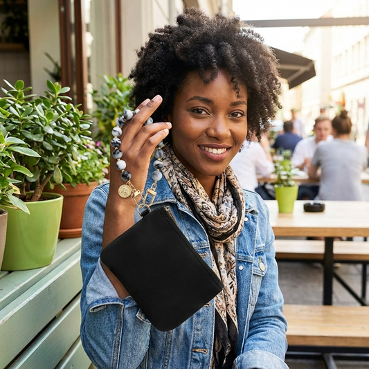 Vivian Luxe Wristlet: Custom Phone & Bag Chain Multi Colors