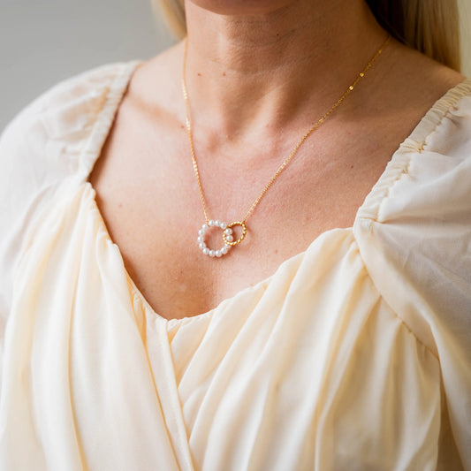 VIVIAN - 18K Gold Plated Double Circle Choker Mack & Rex