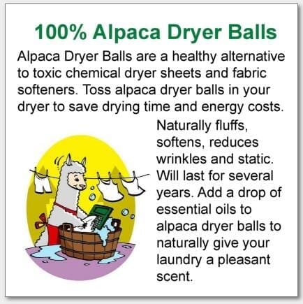 Wet Felted Alpaca Dryer Balls