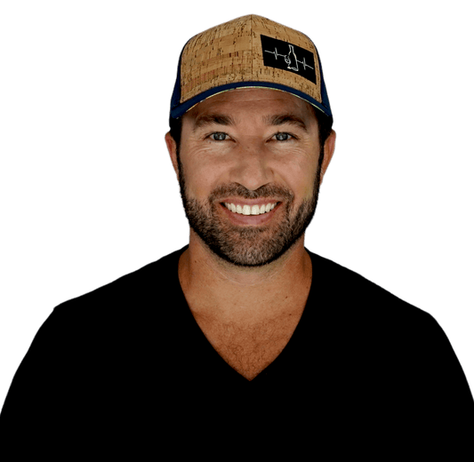 Wine Hat - Baseball Hat Fit - Cork - Navy - Laser Mesh