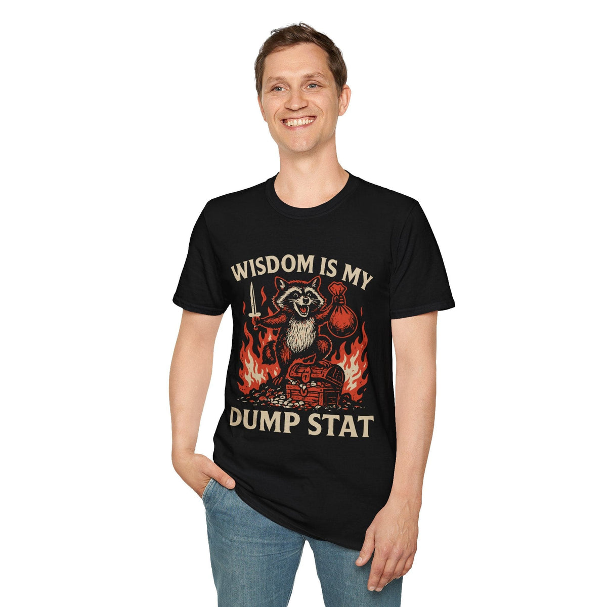Wisdom Is My Dump Stat D&D T-Shirt