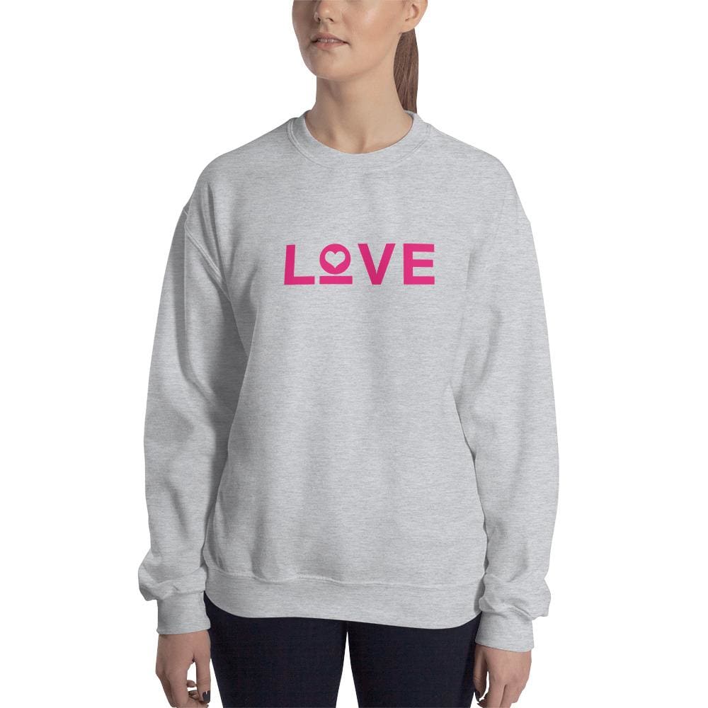 Women's Love Heart Crewneck Sweatshirt