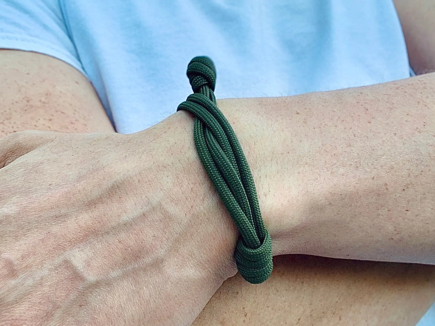 Warrior Double Rope Bracelet in Olive Engineered