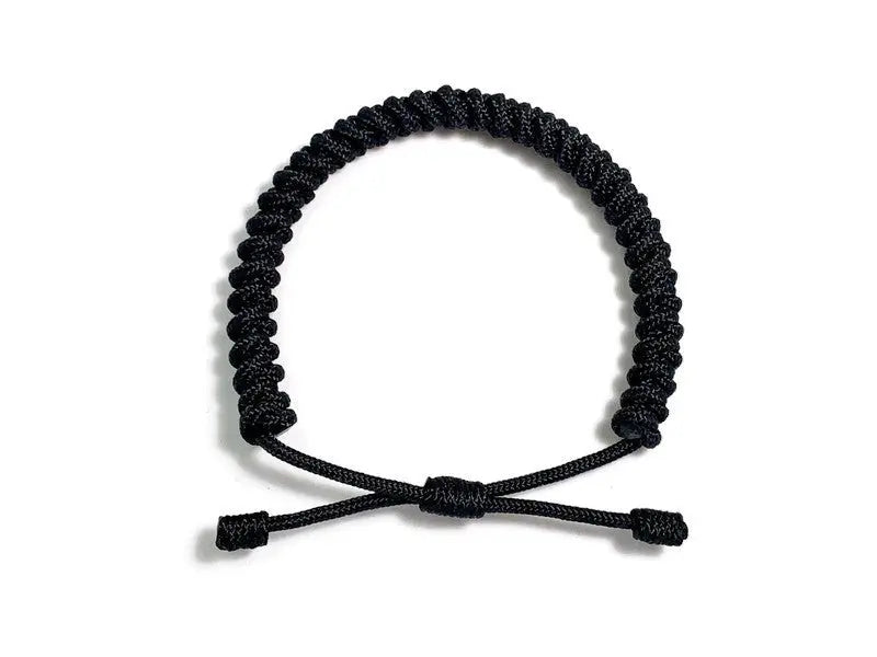 Engineered Slim Black Rope Bracelet Engineered
