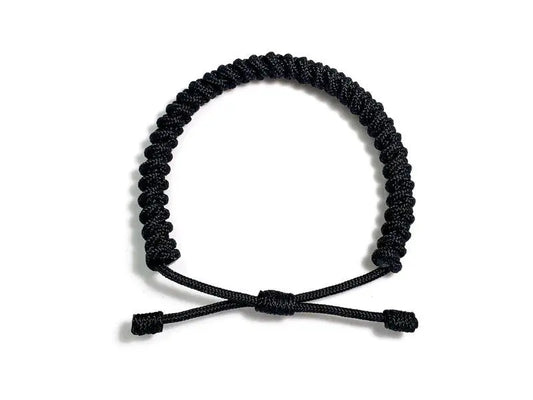 Engineered Slim Black Rope Bracelet Engineered