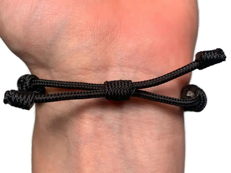Engineered Slim Black Rope Bracelet Engineered