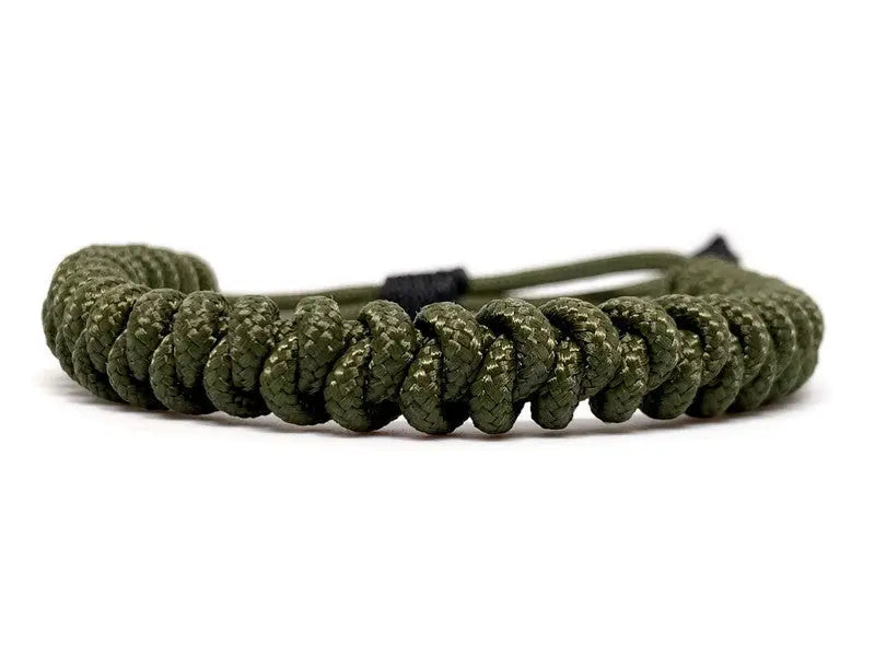 Engineered Olive Slim Rope Bracelet Engineered