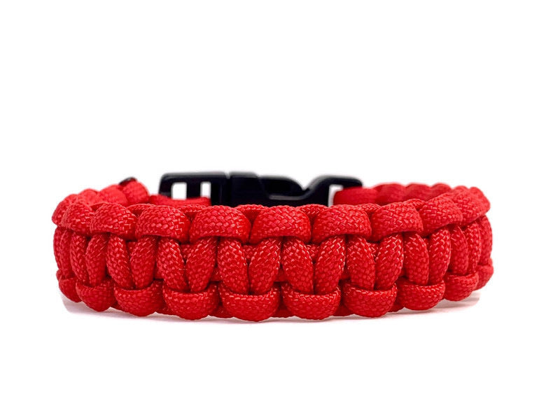 Engineered Red Paracord Bracelet XL (Fits 8-8.5 inch wrists)