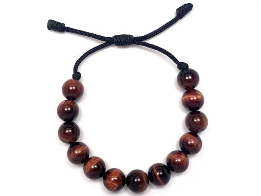 Engineered Red Tiger's Eye Beaded Bracelet