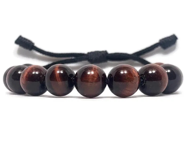 Engineered Red Tiger's Eye Beaded Bracelet