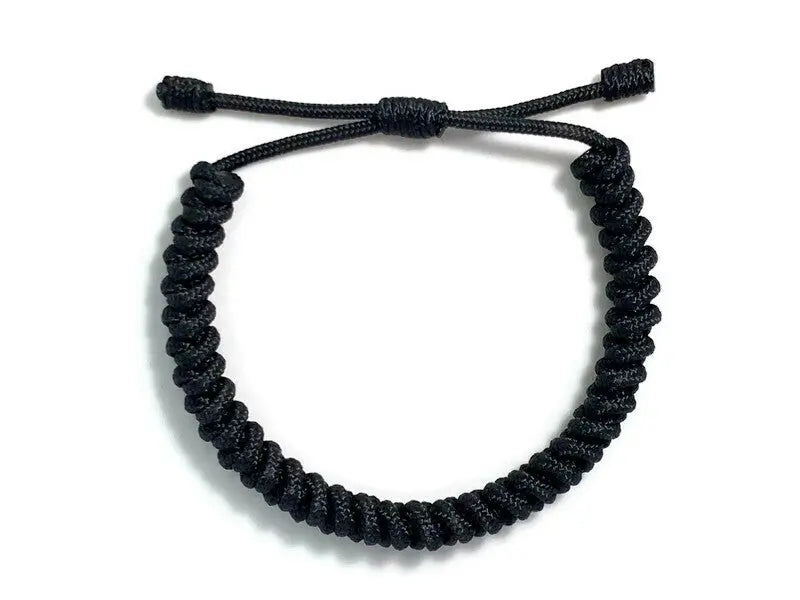 Engineered Slim Black Rope Bracelet Engineered