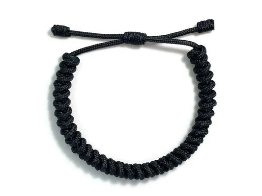Engineered Slim Black Rope Bracelet Engineered