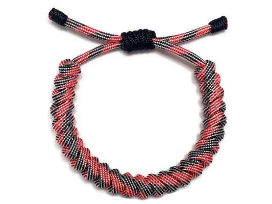 Engineered Black and Red Rope Bracelet Engineered