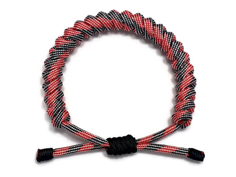 Engineered Black and Red Rope Bracelet Engineered