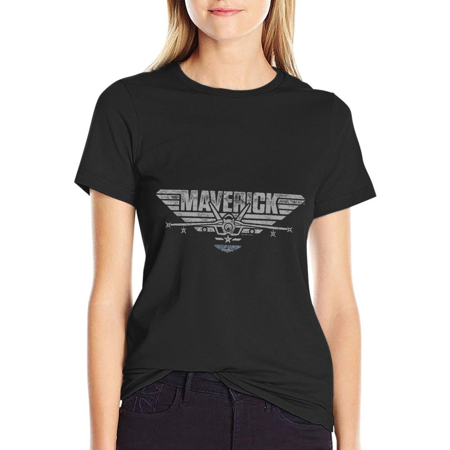 Top Gun Maverick Plane Logo  High-quality Stitching T-Shirt