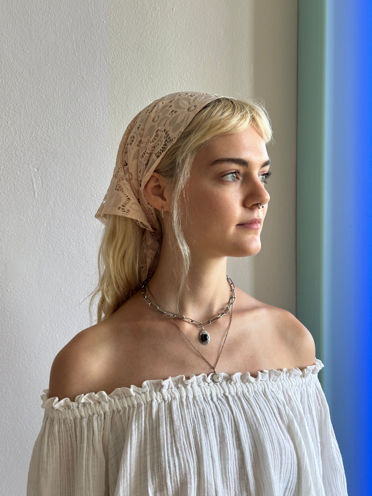 Stretch Lace Headscarf
