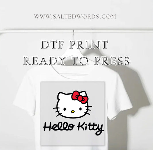 Hello kitty girly DTF print