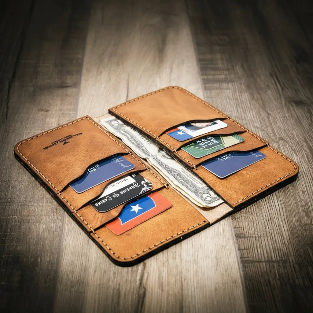 Western Long Wallet - Saddle Tan
