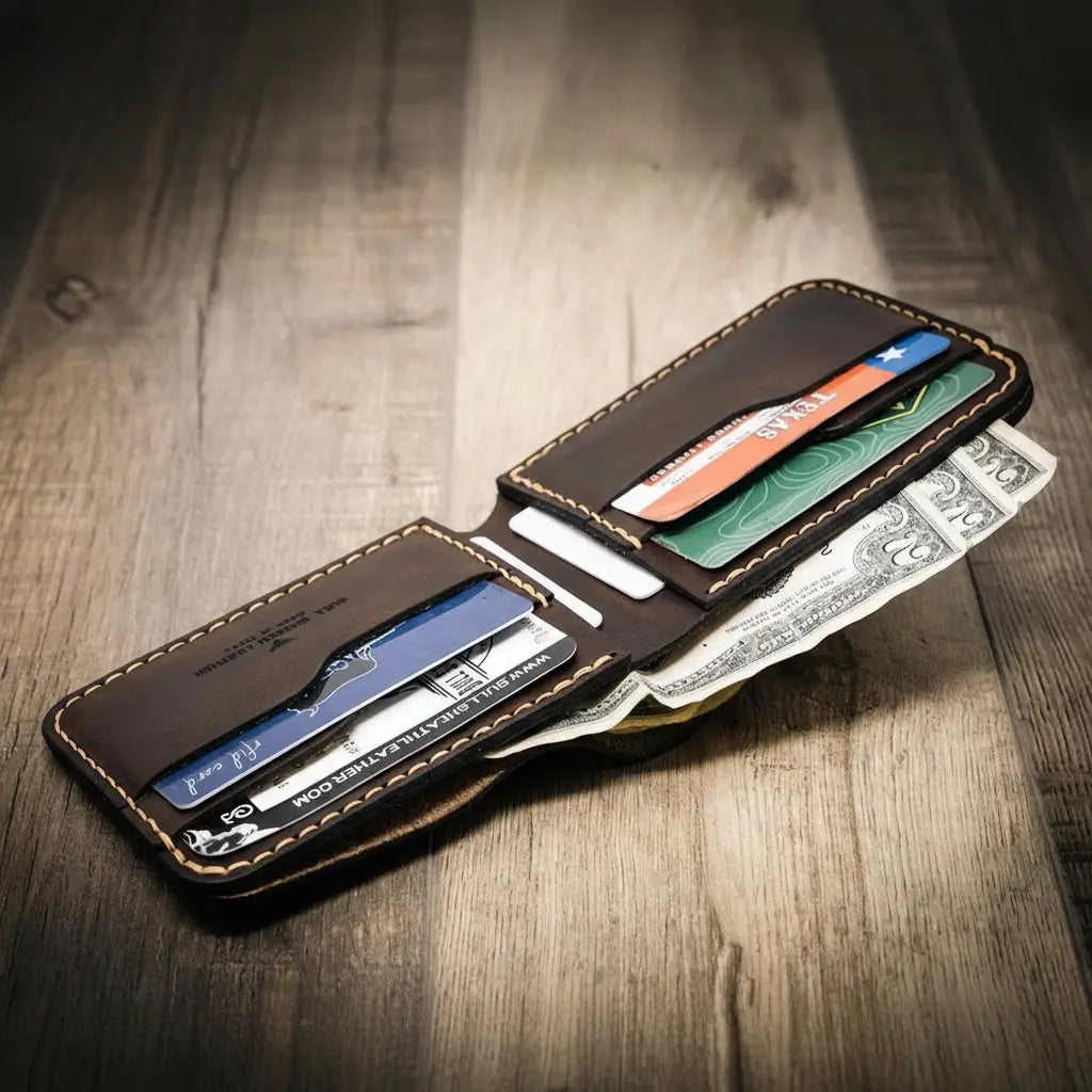 Western Bifold Wallet - Walnut Brown