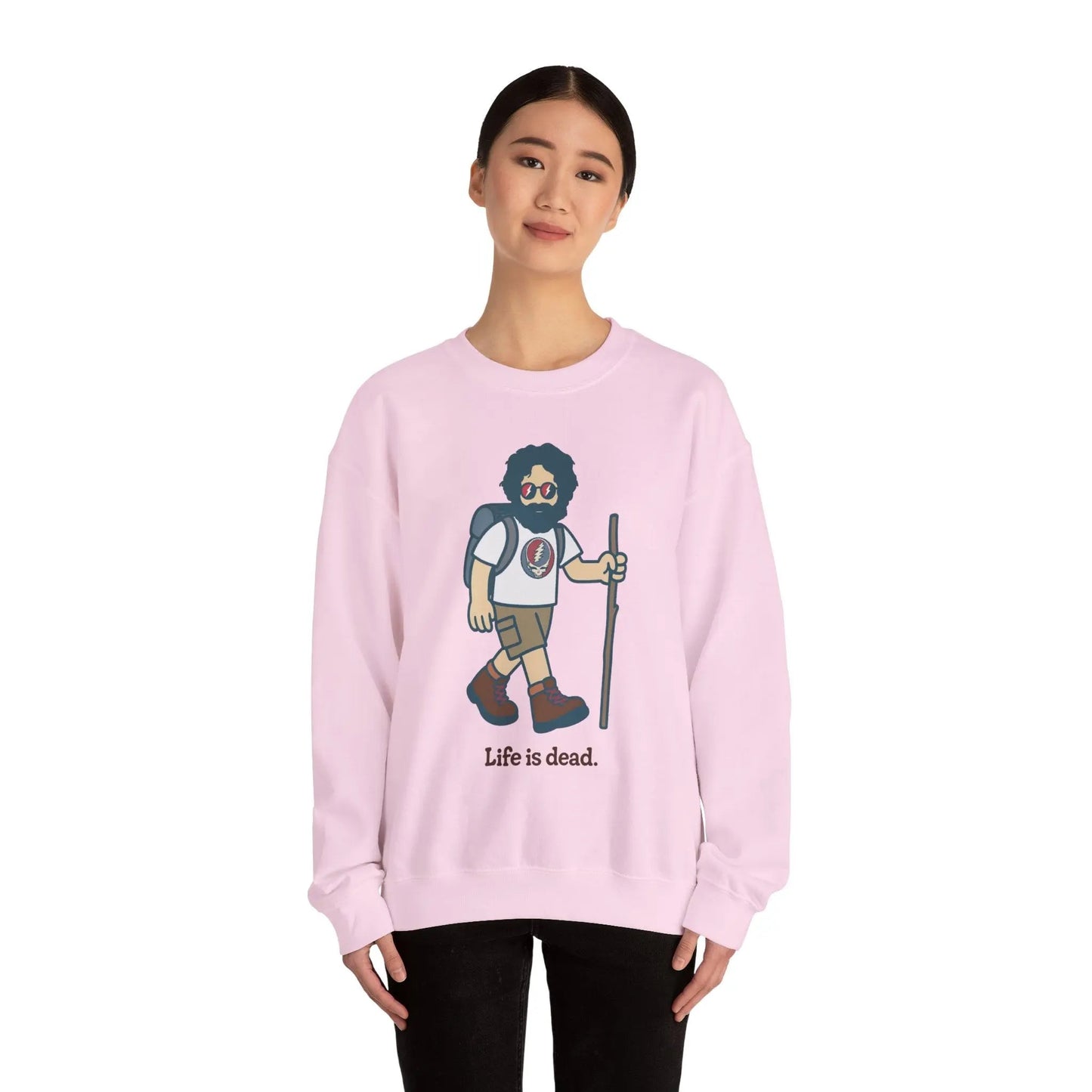 Hikin' Jerry | Life is dead.® Crewneck | Grateful Dead