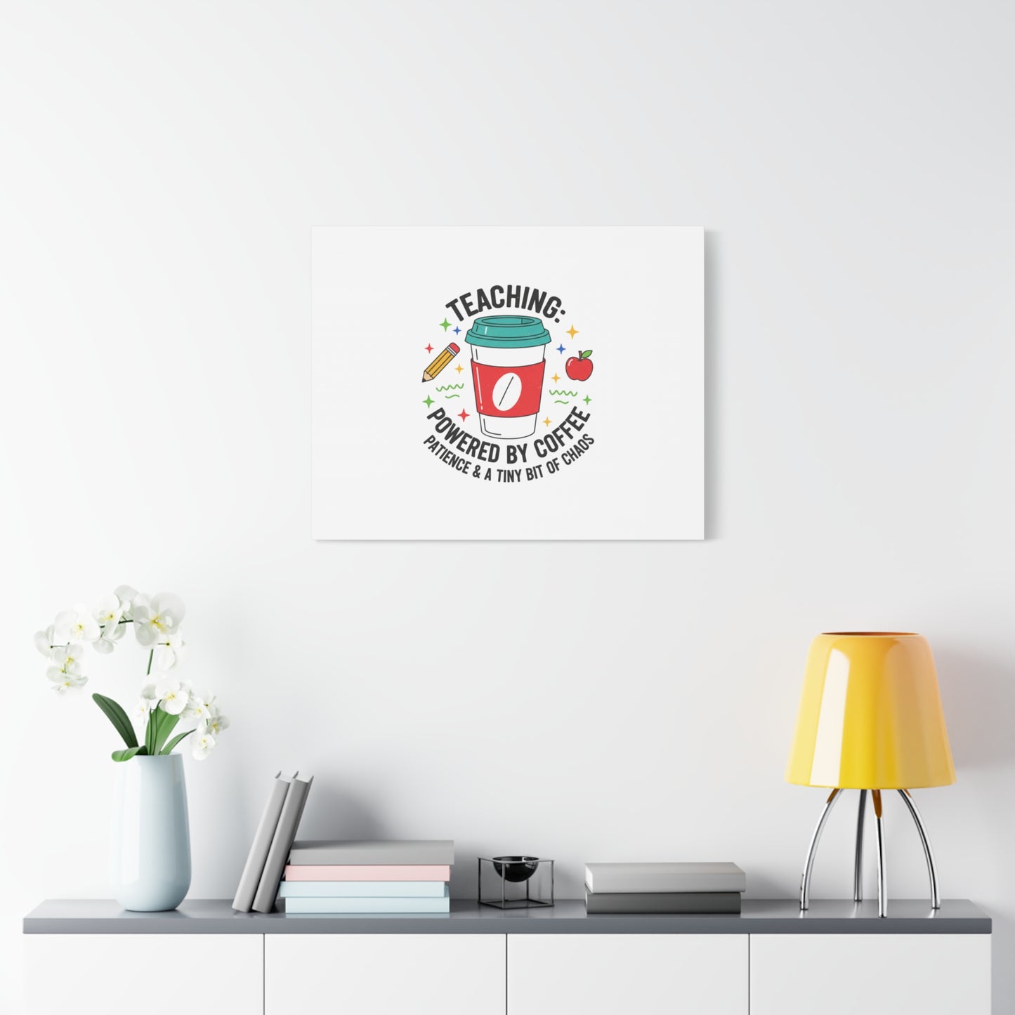 Teaching Powered by Coffee Canvas, Teacher Appreciation Gifts | Teacher Life, Classroom Humor
