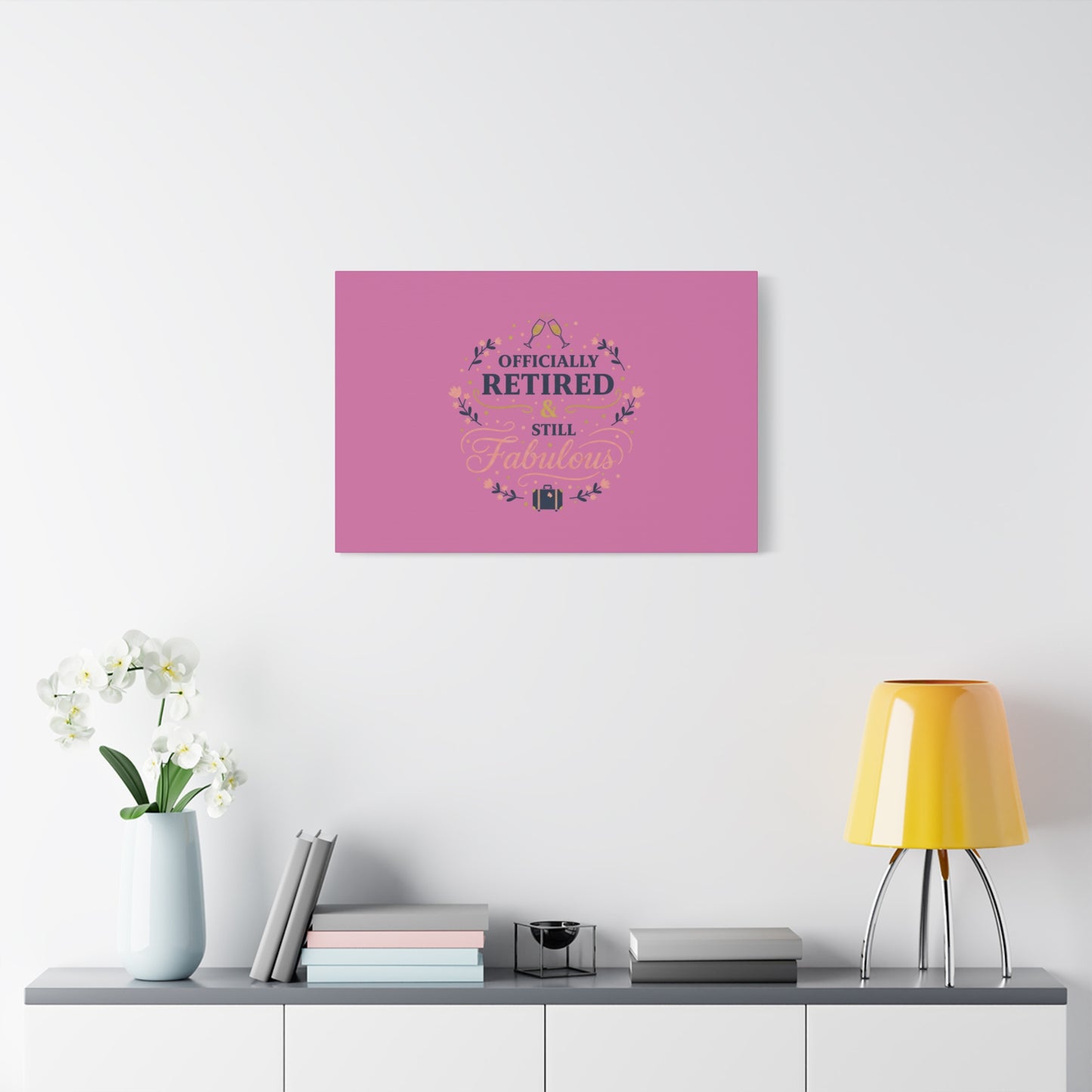 Officially Retired & Still Fabulous Canvas, retirement gifts for women | personalized retirement gifts