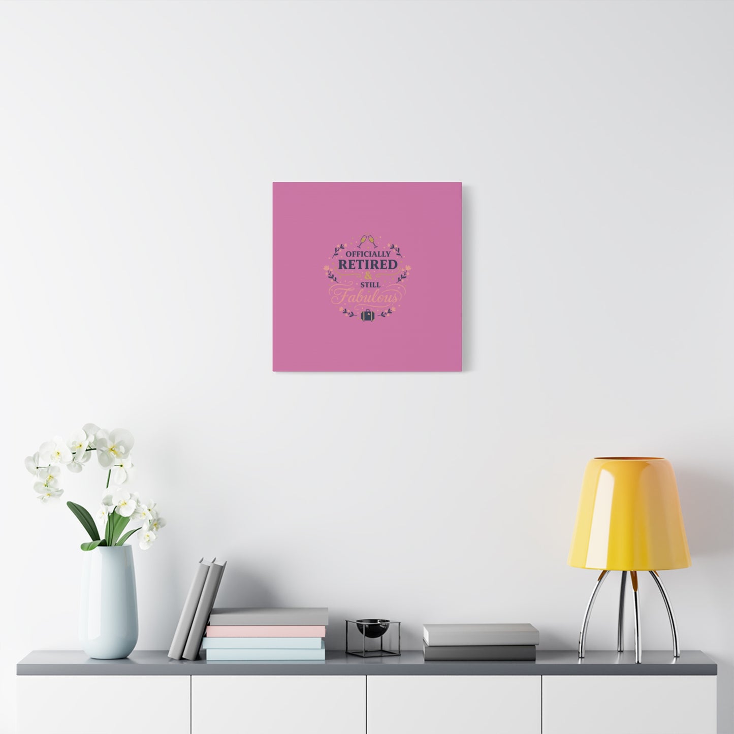 Officially Retired & Still Fabulous Canvas, retirement gifts for women | personalized retirement gifts
