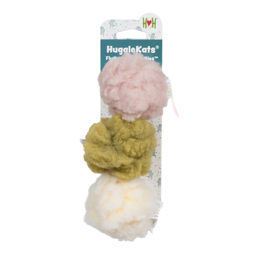 HuggleKats® FlufferFleece™ Ballies Plush Cat Toys, 3 Pack